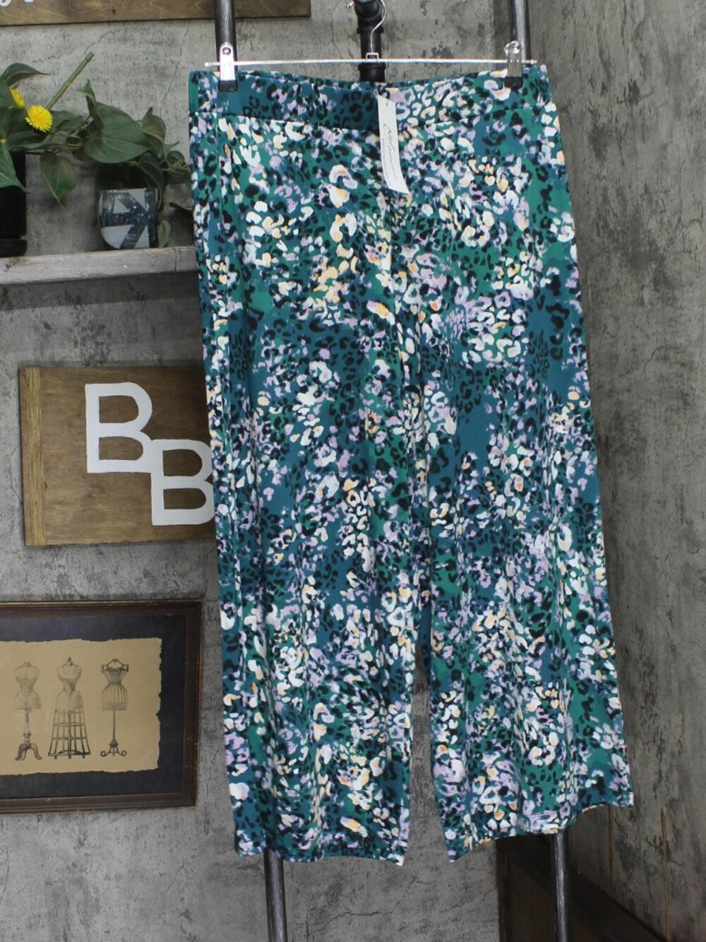 Ny Collection Green Ny Collection Pull On Wide Leg Palazzo Pant Pxl